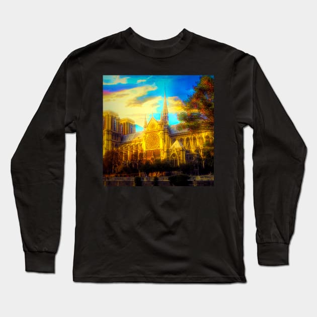 Notre Dame Paris Long Sleeve T-Shirt by jasminaseidl